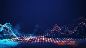 Abstract connected dots and lines