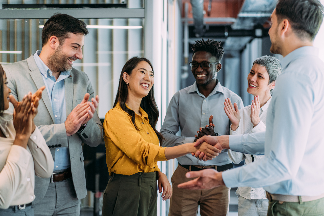 Business people shaking hands
