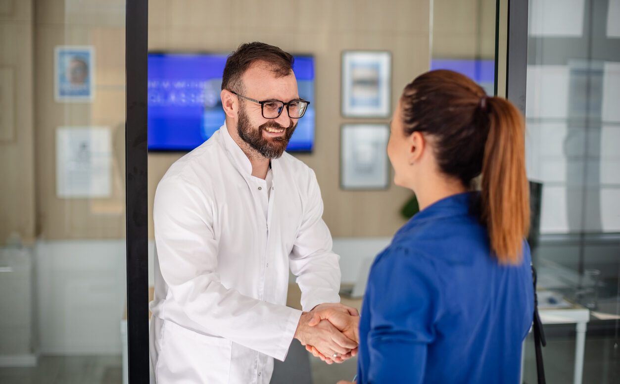 Patient arriving for vision check
