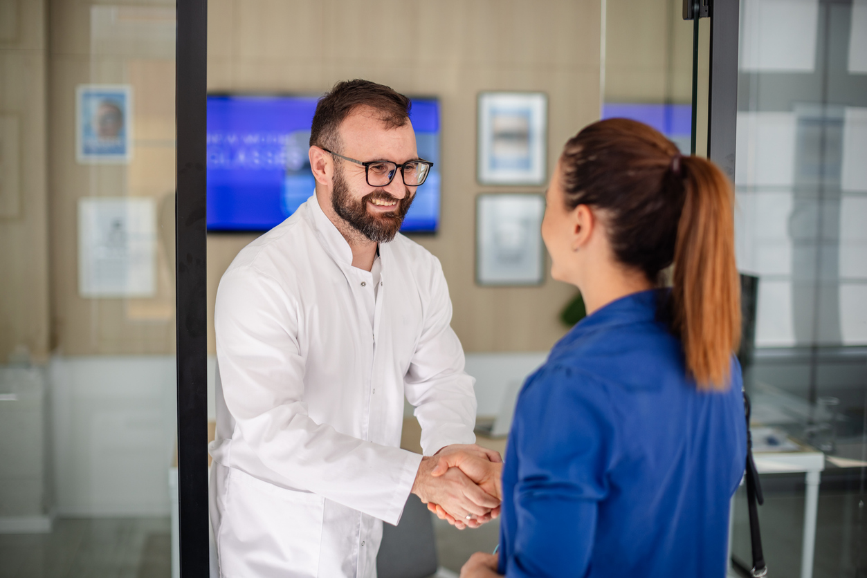 Patient arriving for vision check