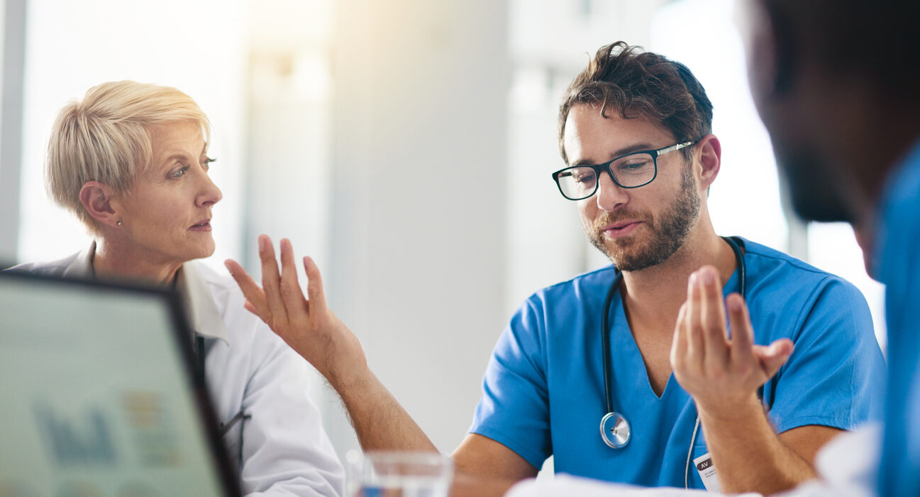 Touching base with the medical team